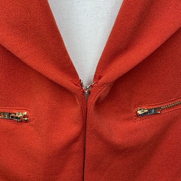 FASHION TO FIGURE: Orange Blazer Jacket - Hook & Eye Closure (FTF) 🦆 - Picture 4 of 6